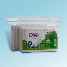 Diva cotton swab plastic stick for adult 200pcs